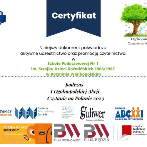 SP 1 Koźmin certyfikat