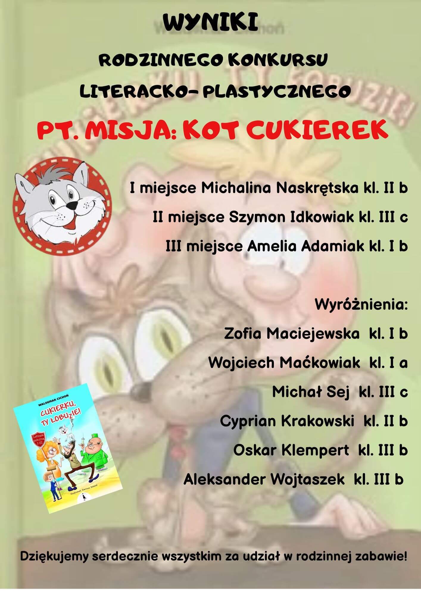 OGŁOSZENIE WYNIKÓW KONKURSU