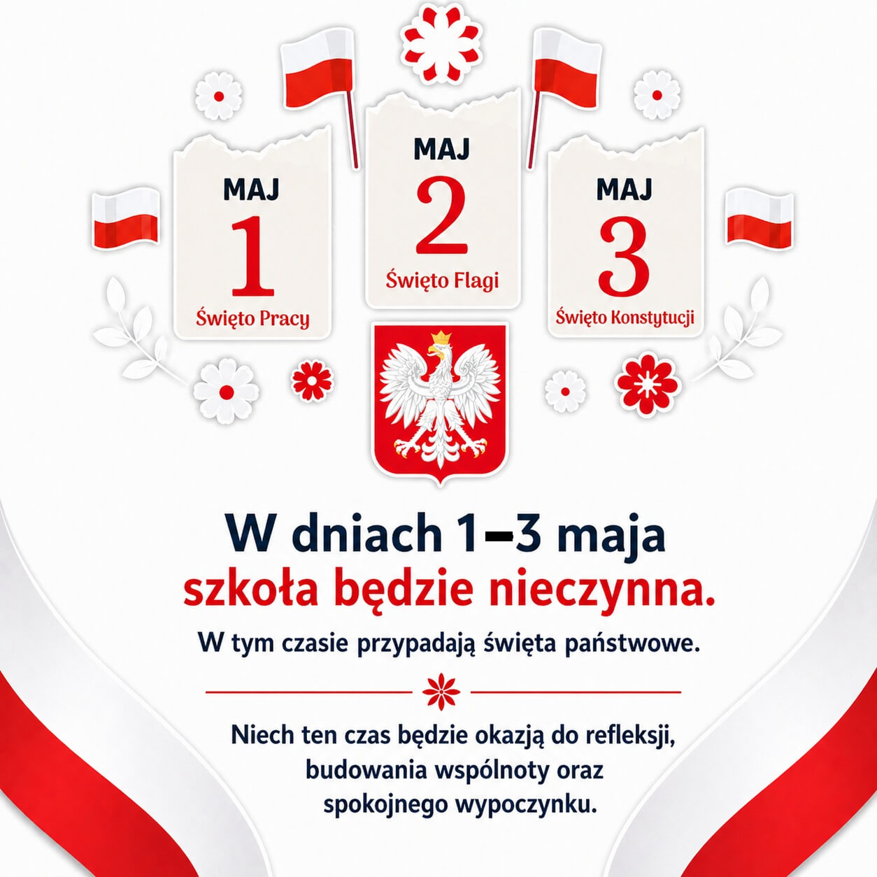 KOMUNIKAT – ŚWIĘTA MAJOWE