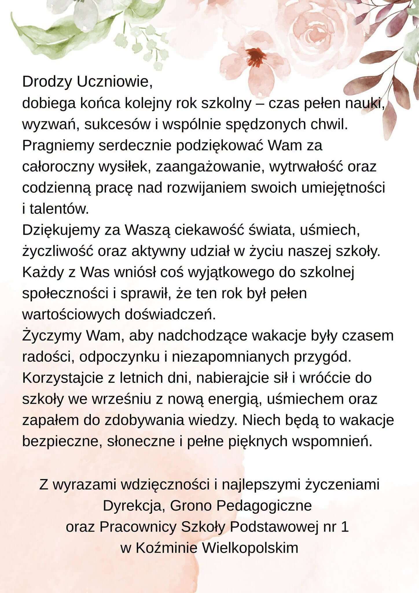 PODZIĘKOWANIA